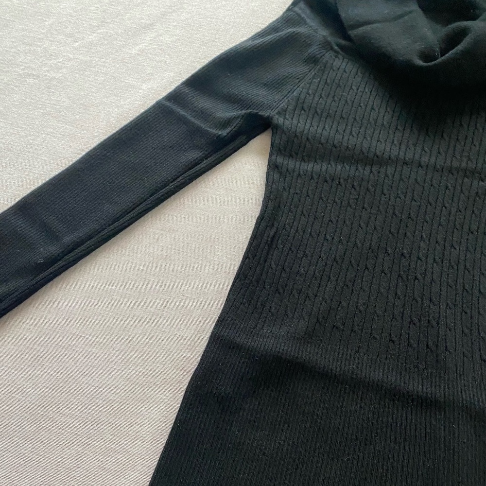 Rampage vintage 90s black ribbed sweater cowl turtleneck. - Picture 6 of 10